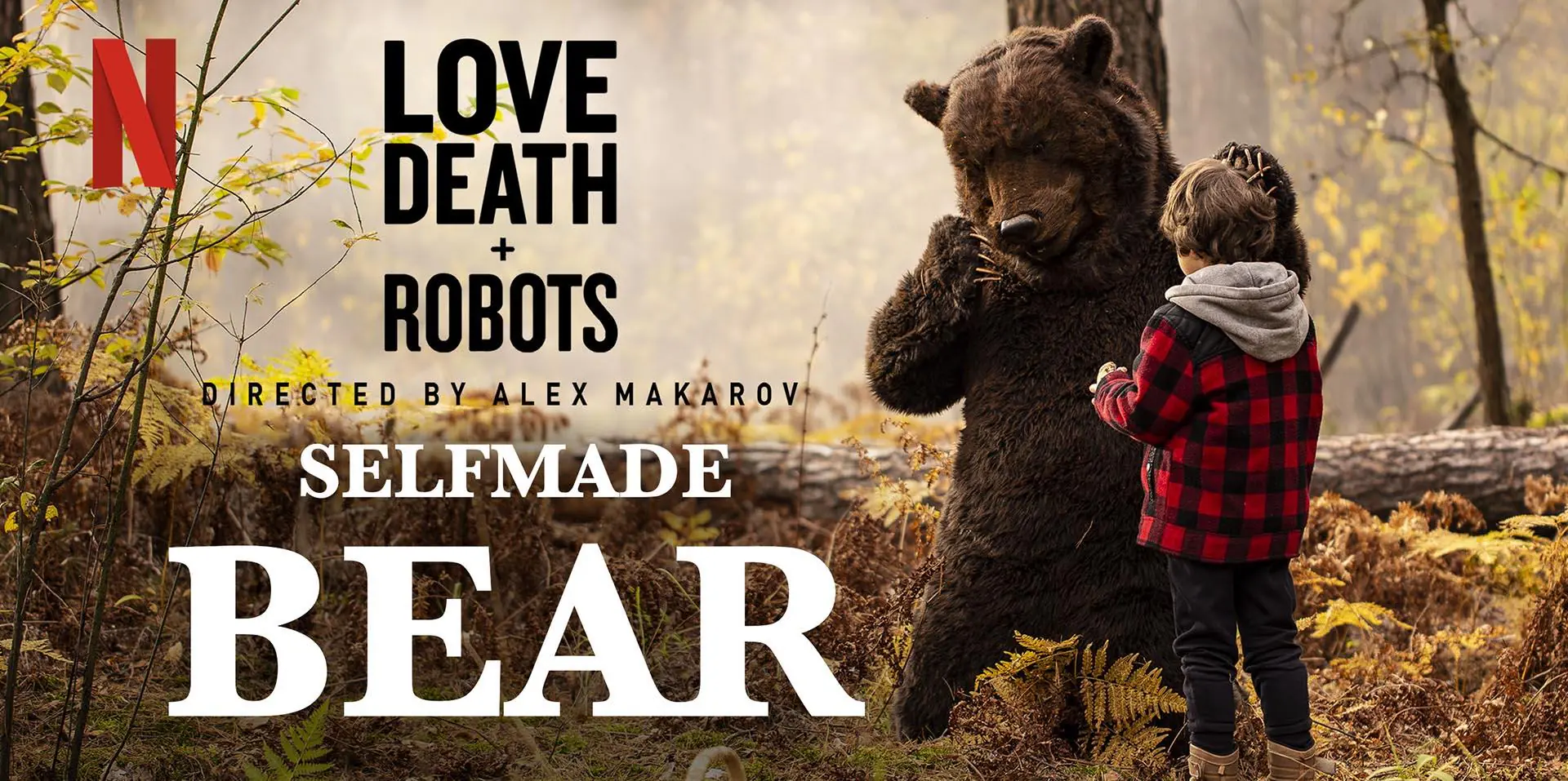 Poster for Netflix's "Love, Death & Robots: The Self-Made Bear" episode with visual effects by Alex Makarov
